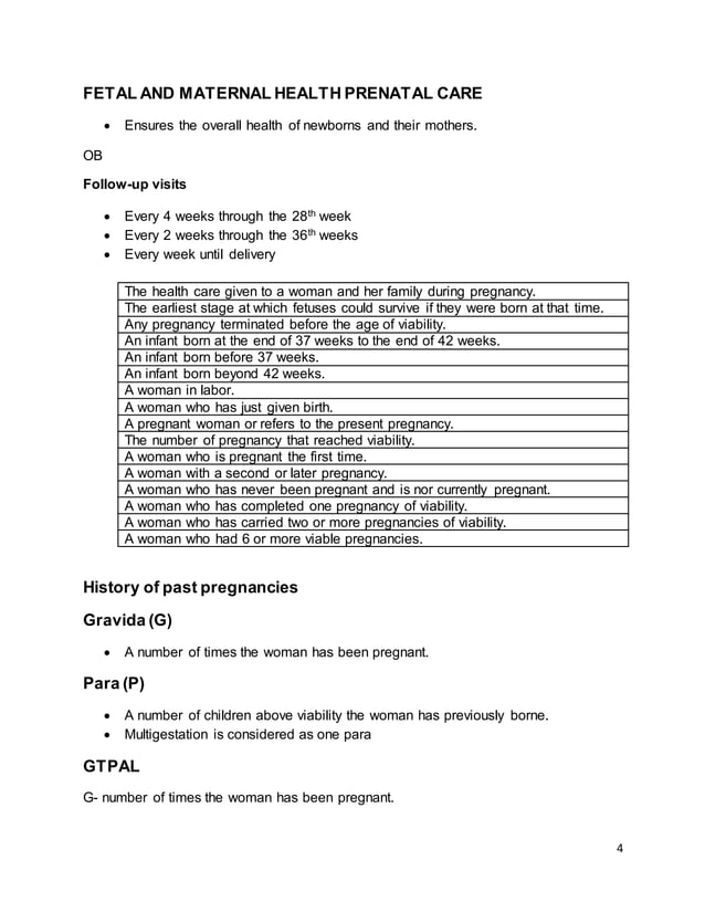 Maternal and Child Nursing Lecture