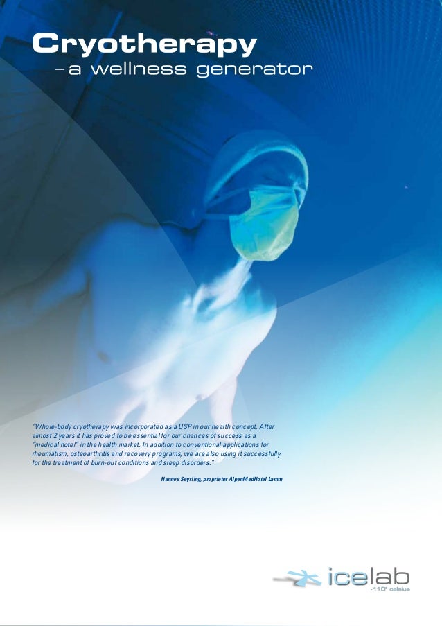 Whole body cryotherapy wbc icelab 110 °c