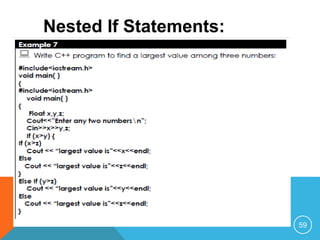 Nested If Statements:
59
 