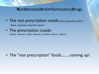 Cox-2Normal tissues*stomach*kidneys*platlets*endotheliumInflammatory sites*macrophages*synoviocytes*fibroblastsCox 2 used to block here