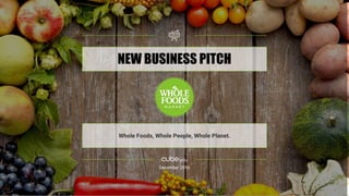 NEW BUSINESS PITCH
Whole Foods, Whole People, Whole Planet.
December 2016
 