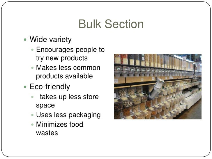 Whole foods merchandising