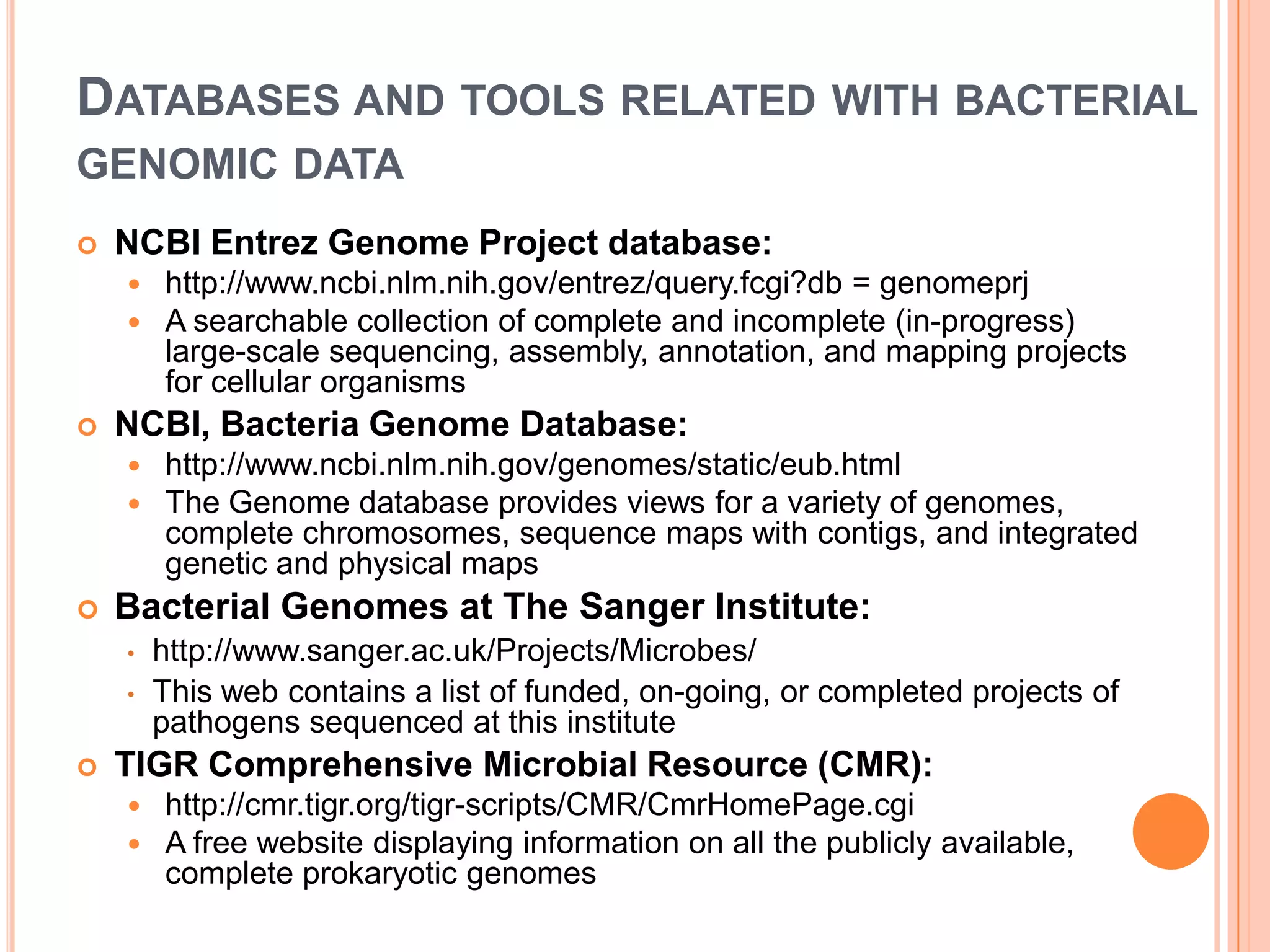 Whole genome sequencing of bacteria & analysis | PPTX | Genetics | Science