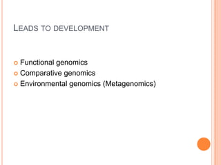 Whole genome sequencing of bacteria & analysis | PPTX