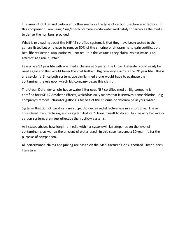 Whole house water filtration system comparison