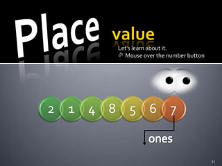 Let’s learn about it.
        Mouse over the number button




2 1 4 8 5 6 7


                                        21
 