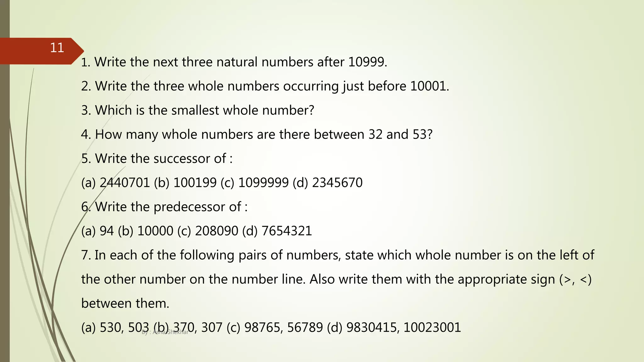 Whole numbers | PPT