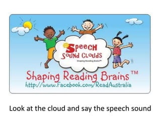 Look at the cloud and say the speech sound
 