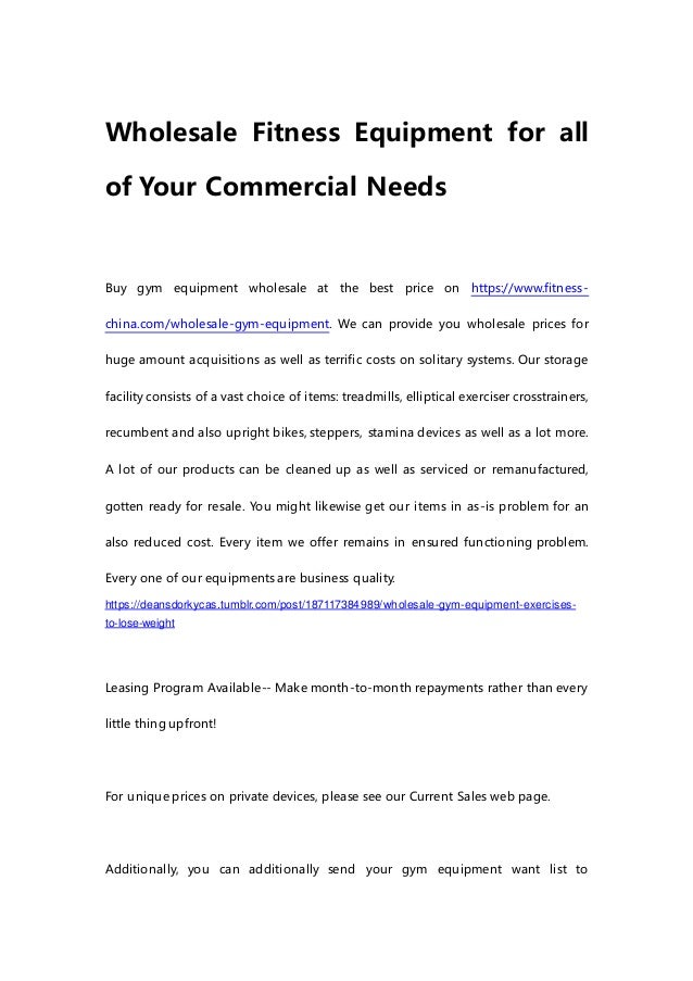 wholesale gym equipment