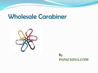 Wholesale Carabiner




                By
                PAPACHINA.COM
 
