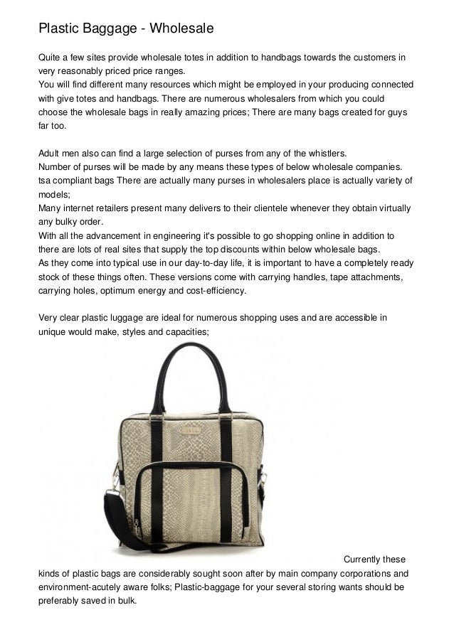 plastic handbags wholesale