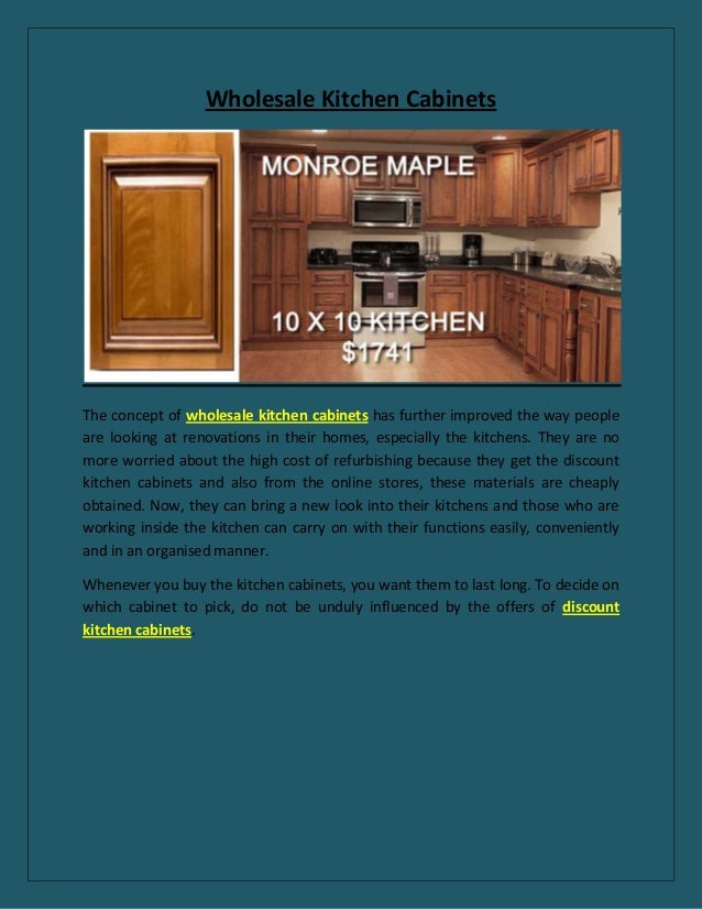 Wholesale kitchen cabinets
