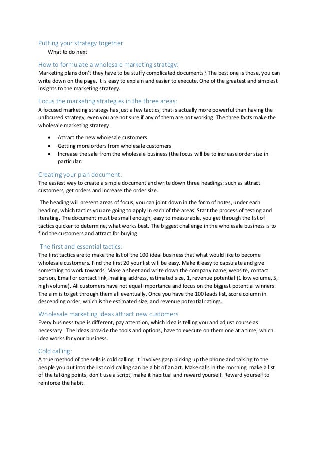 Wholesale marketing strategy ideas for distributors