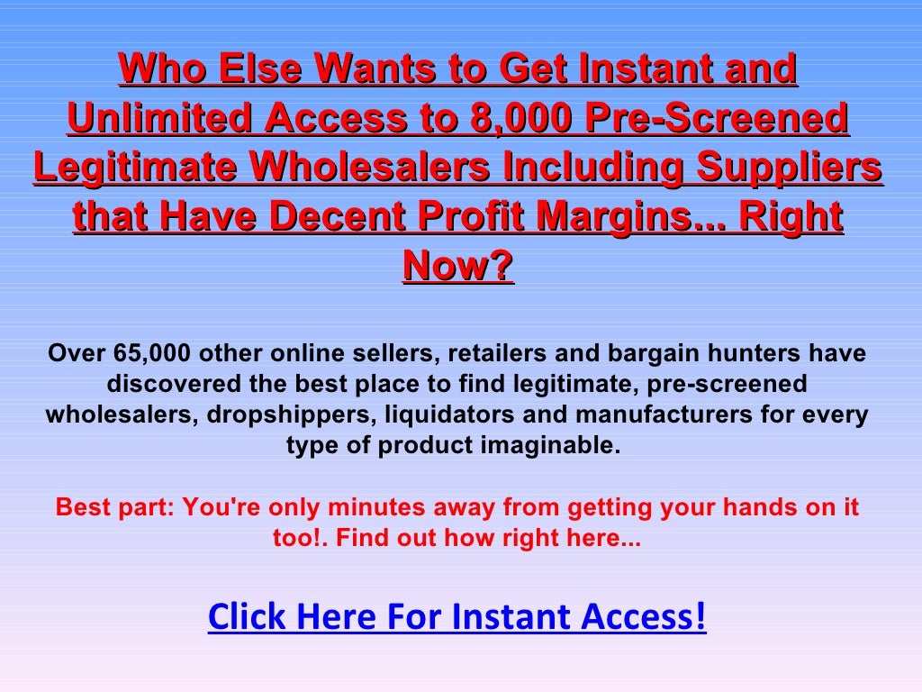 Wholesalers Directory