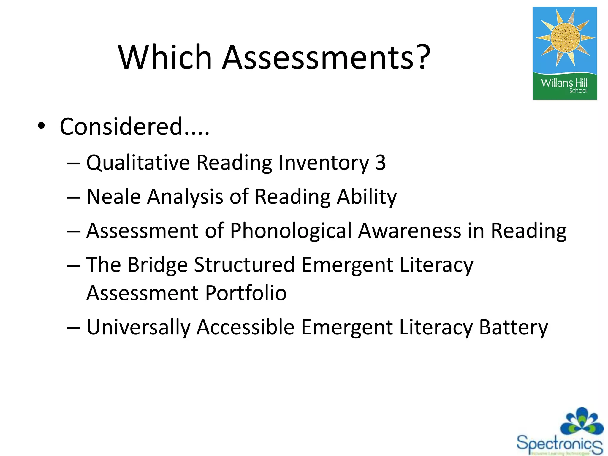 A Whole of School Approach to Literacy Assessment | PPSX