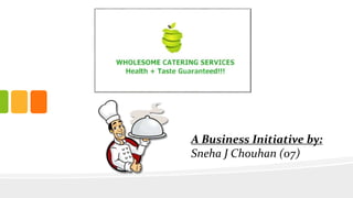 A Business Initiative by: 
Sneha J Chouhan (07) 
 