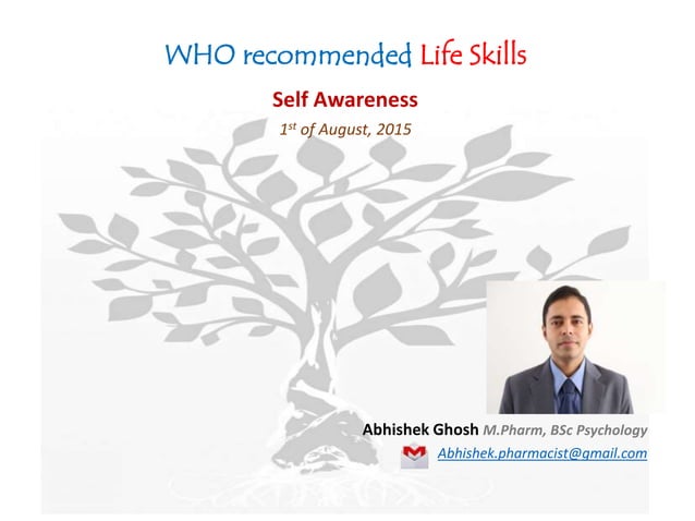 WHO recommended life skills: Self Awareness | PPT