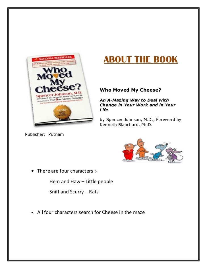 who moved my cheese book review ppt download