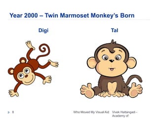 Year 2000 – Twin Marmoset Monkey’s Born
Digi Tal
Vivek Hattangadi -
Academy of
8 Who Moved My Visual Aid
 