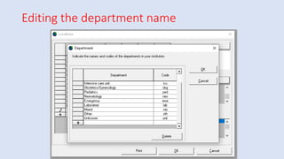 Editing the department name
 
