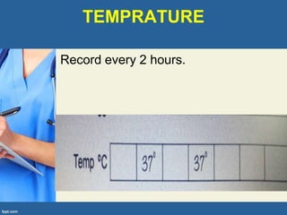 TEMPRATURE
Record every 2 hours.
.
 