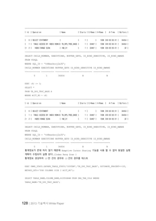 Bind Peeking 한계에 따른 Adaptive Cursor Sharing 등장_Wh oracle | PDF