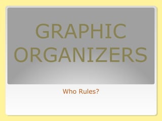 GRAPHIC
ORGANIZERS
Who Rules?
 