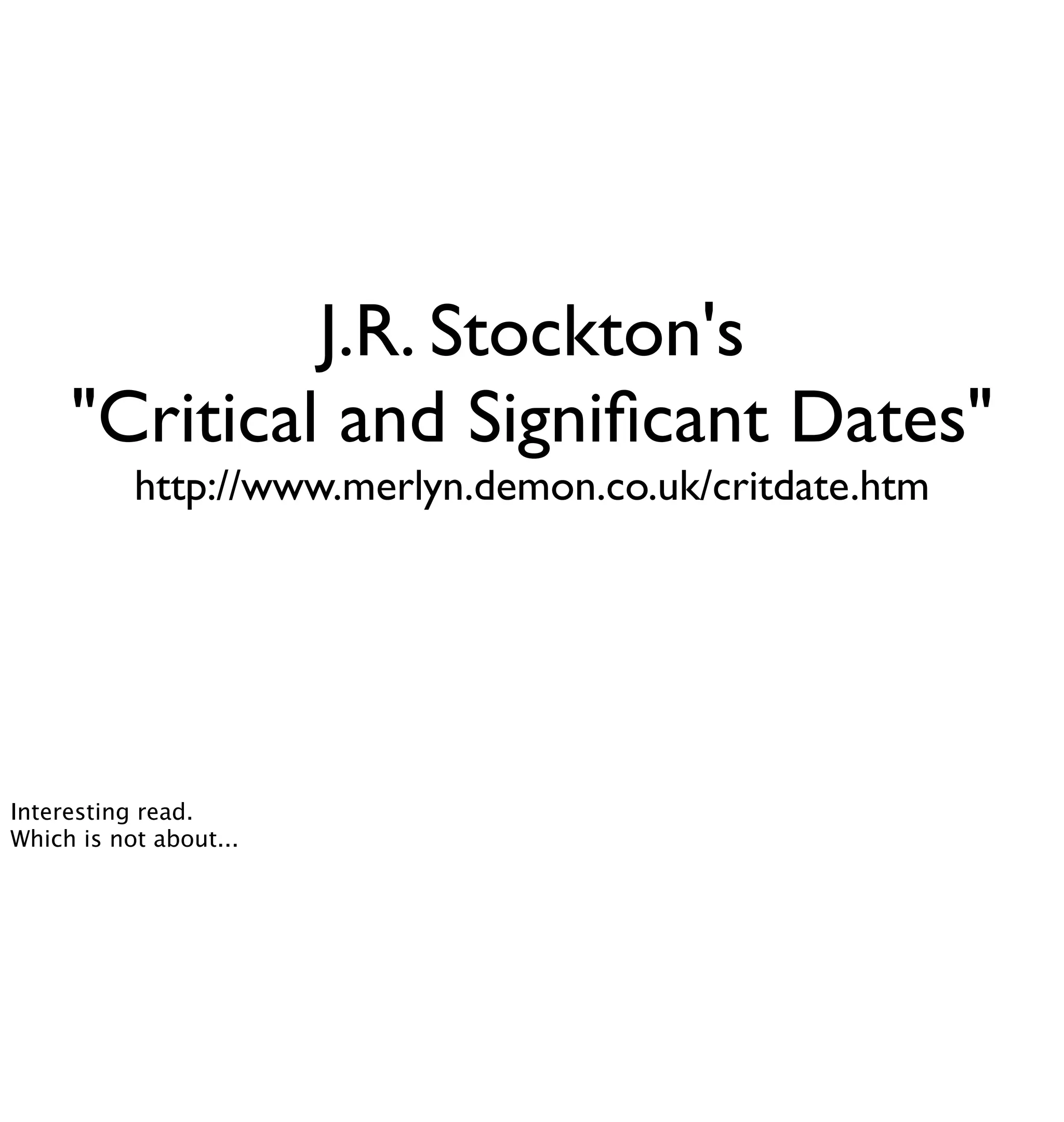 Who's Afraid Of 2038?