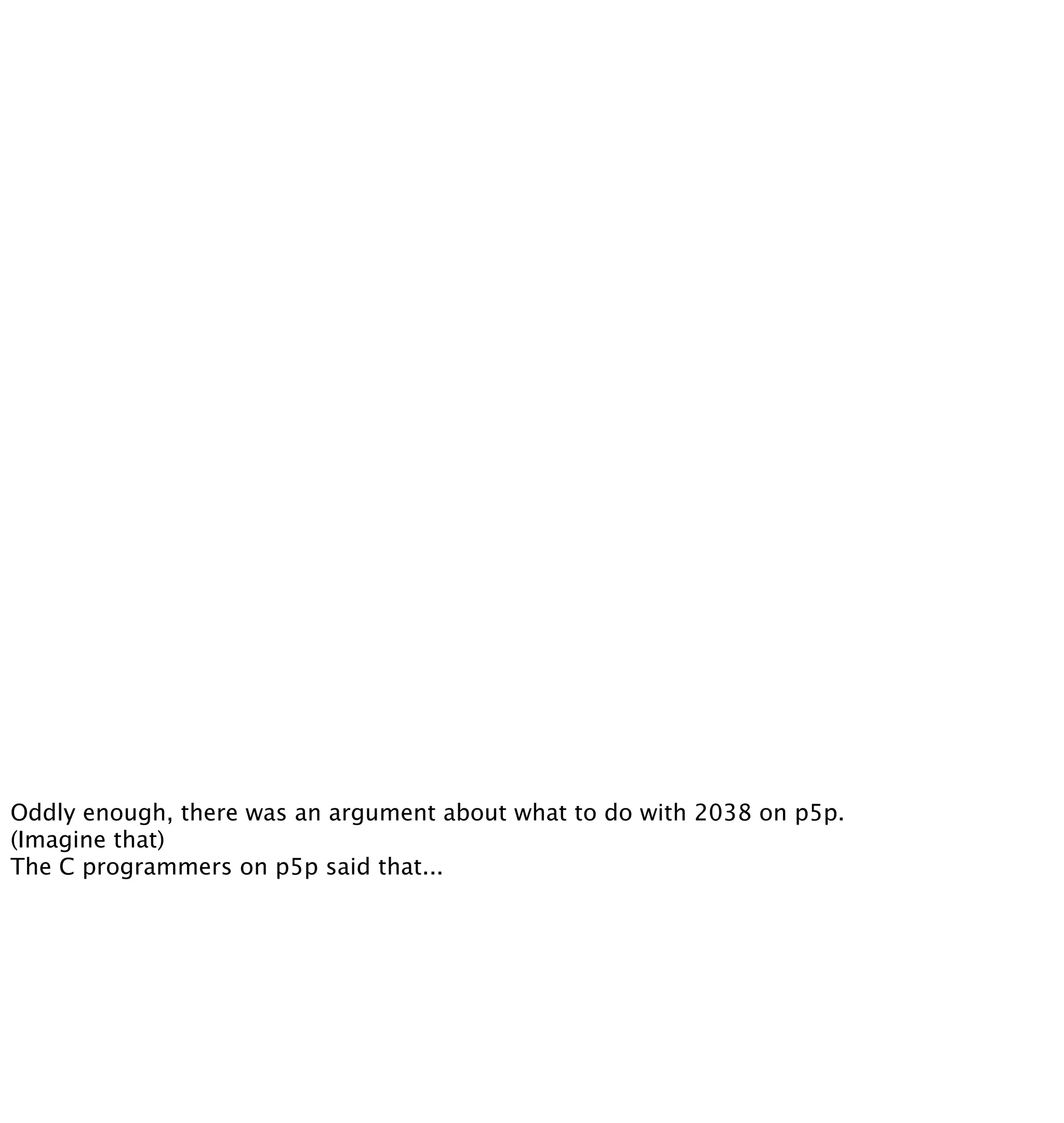 Who's Afraid Of 2038?