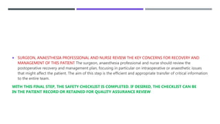 Who safe surgical practice guidelines | PPTX