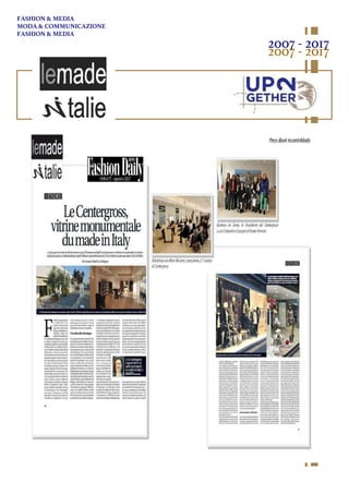 2007 - 2017
2007 - 2017
FASHION & MEDIA
MODA & COMMUNICAZIONE
FASHION & MEDIA
 