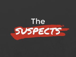 The
SUSPECTS
 