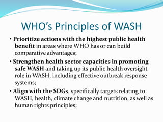 WHO WASH Project And Planning Implementation Of EH Programmes PPTX