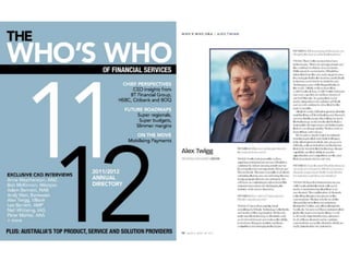 Alex Twigg GM UBank Interviewed for Who's Who 2011/12