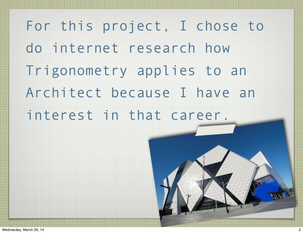 Architects Who uses Trigonometry?