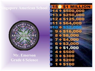 Singapore American School

Mr. Emerson
Grade 6 Science

 