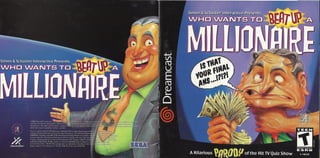 Who wants to beat up a millionaire manual dreamcast ntsc