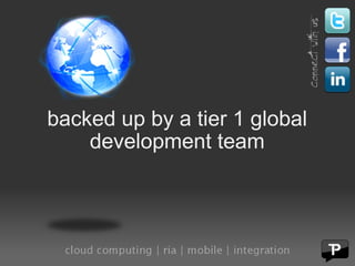 backed up by a tier 1 global development team 