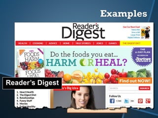 Examples
Reader’s Digest
 