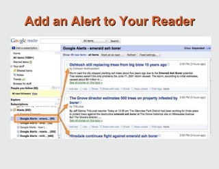 Add an Alert to Your Reader 