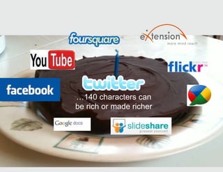 Chocolate Cake … 140 characters can be rich or made richer 
