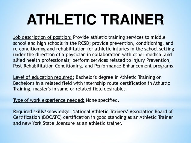 athletic trainers job description magdalene project org athletic trainers job description