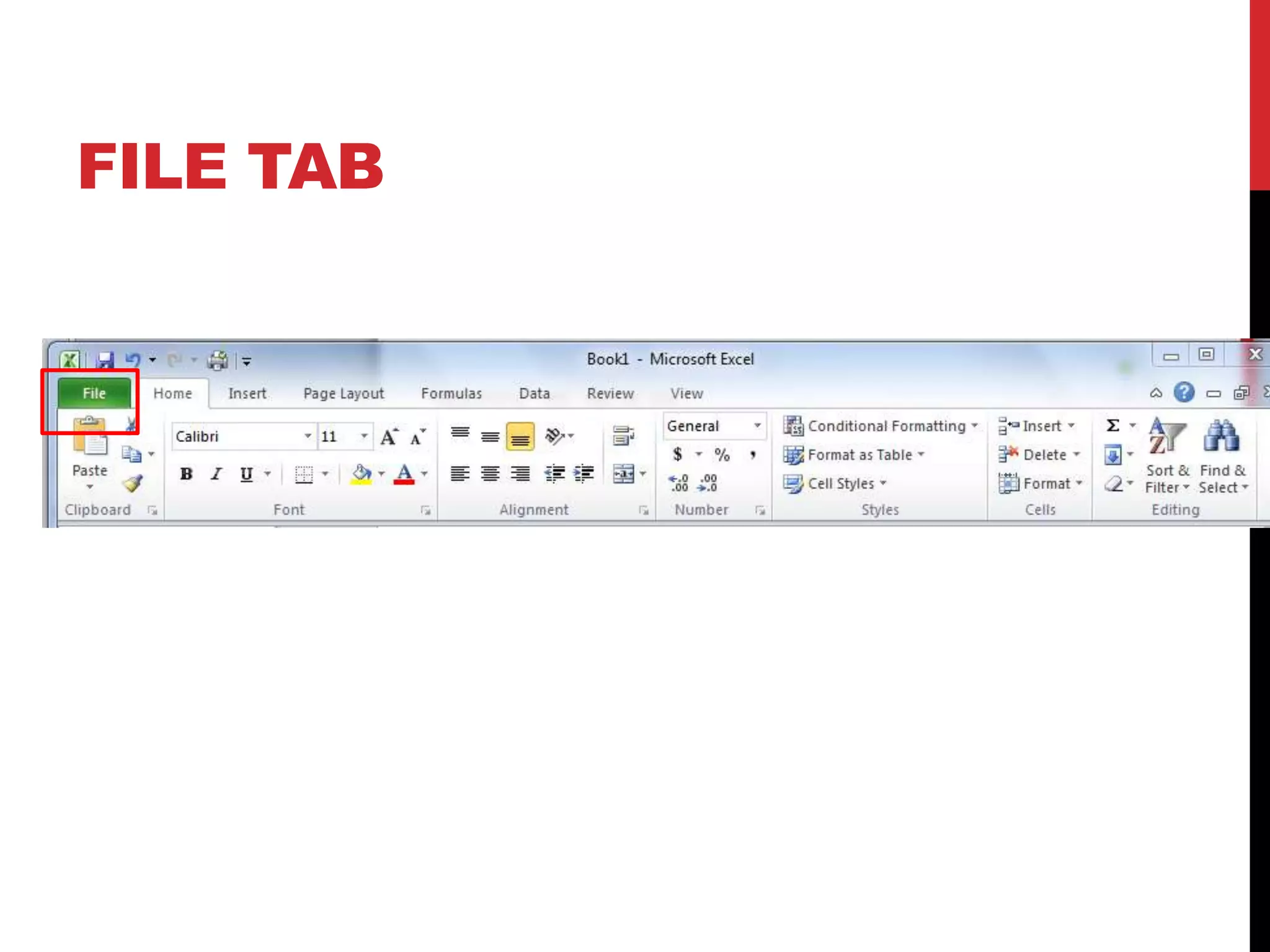 FILE TAB
 
