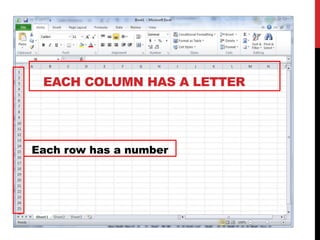 EACH COLUMN HAS A LETTER




Each row has a number
 