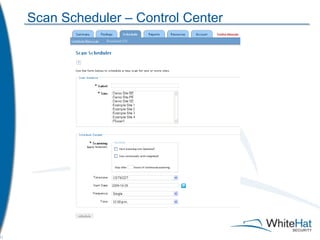 Scan Scheduler – Control Center 