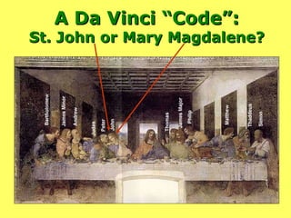 A Da Vinci “Code”: St. John or Mary Magdalene? 