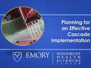 Planning for  an Effective Cascade Implementation 
