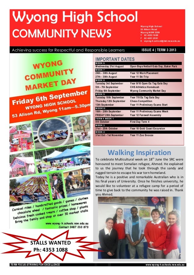 wyong high school newsletter