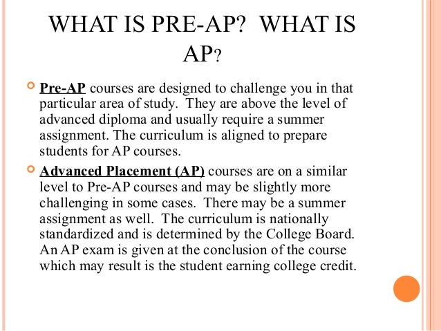 Pre ap classes middle school picture