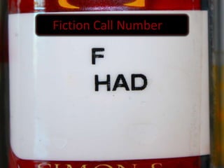 This includes the classification numbers or letters.Below the classification numbers or letters are the cutter letters.ClassificationLetterCutter Letters